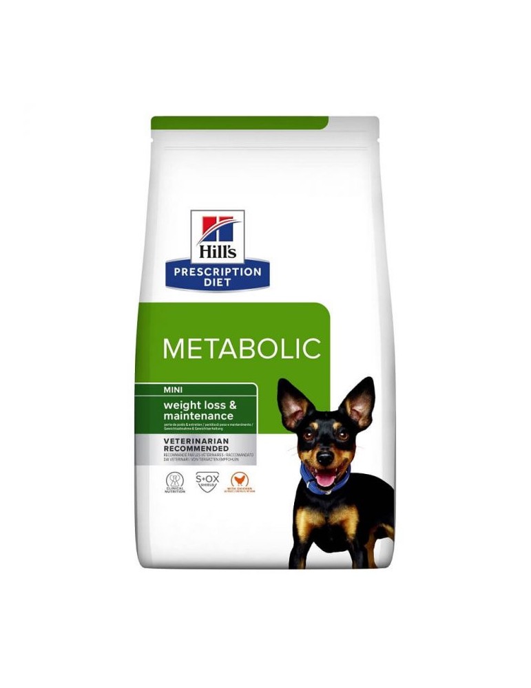 Sac de croquettes pour chien Hill's Prescription Metabolic Mini de 6 kg.