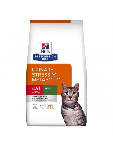 Sac de croquettes pour chats Hills Prescription Diet C/D Urinary Stress + Metabolic de 3kg