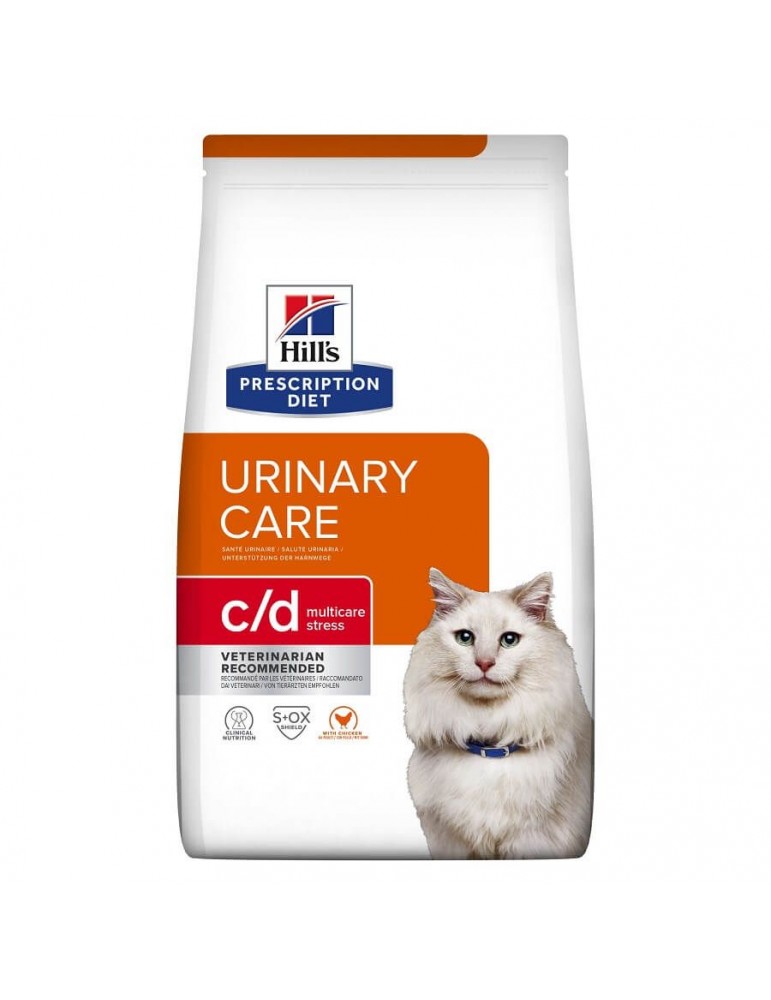 Sac de croquettes pour chat Hills Prescription Diet C/D Urinary Care Stress de 8kg