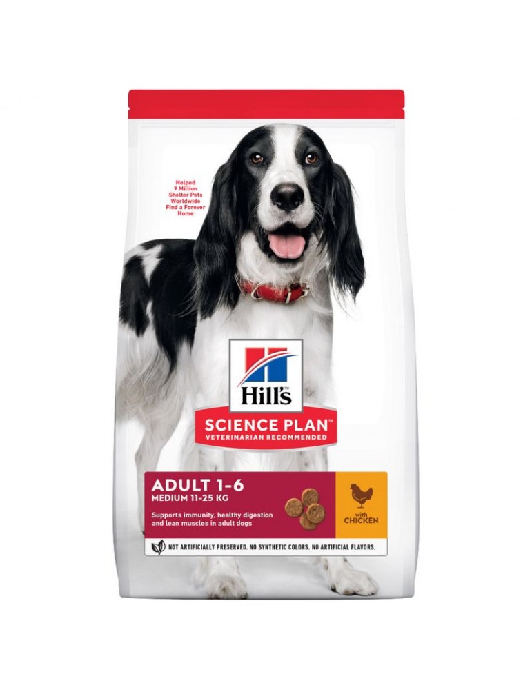 Sac de croquettes pour chien Hill's Science Plan Adult 1-6 Medium