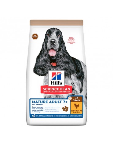 Sac de croquettes pour chien Hill's Science Plan Mature Adult 7+ No Grain