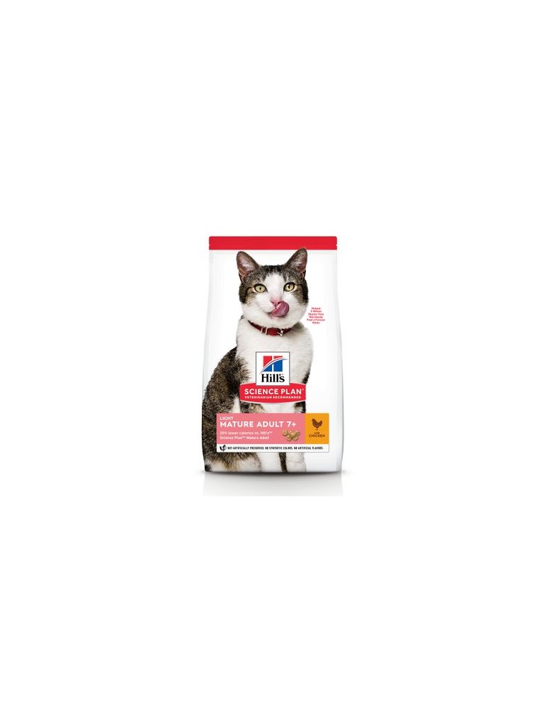 Sac de croquettes pour chat Hill's Science Plan Mature Adult Light 7+