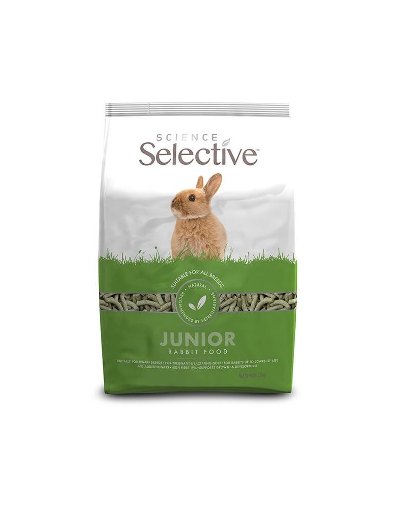 Sac de nourriture pour lapin junior de 1.5 kg