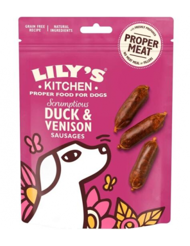 Sachet de mini saucisses Lily's Kitchen Sausages Canard & Chevreuil
