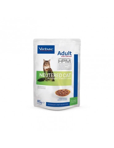 Sachet de 85g de bouchée en sauce Virbac Veterinary HPM Adult Neutered Cat