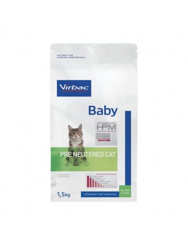 Sac de croquettes de 1,5 kg Virbac Veterinary HPM Pre Neutered