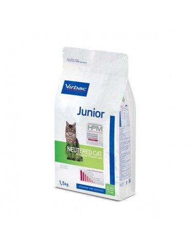 Sac de croquettes pour chaton Virbac Veterinary HPM Junior Neutered Cat de 1.5kg
