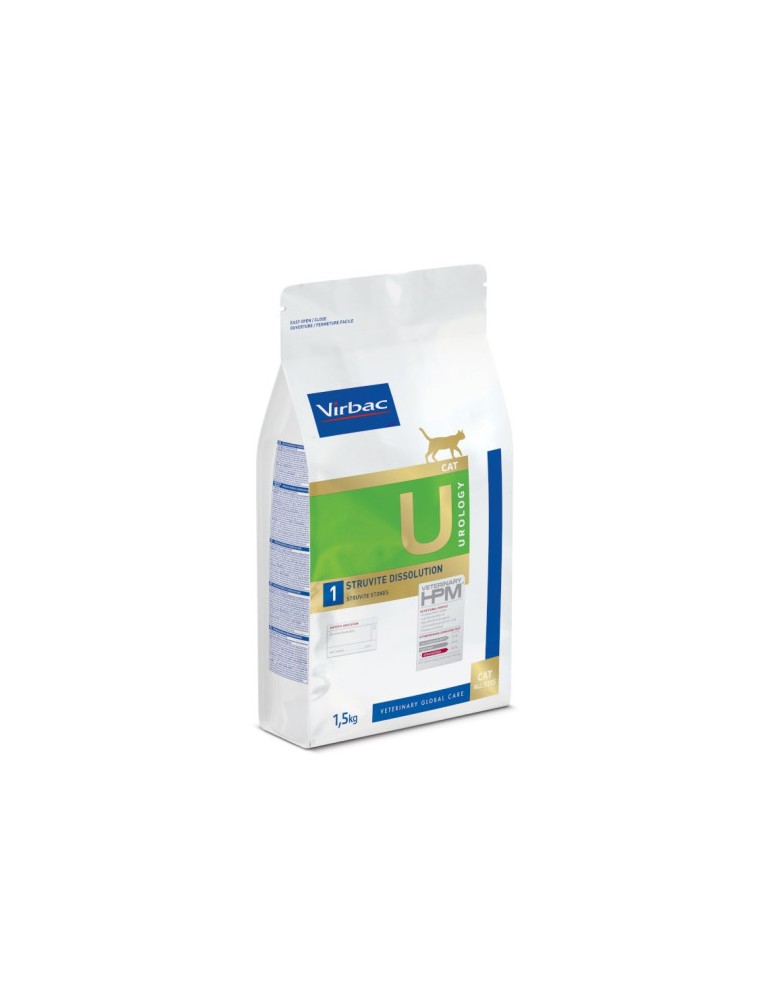 Sac de croquettes pour chat Virbac Veterinary HPM Urology Sissolution & Prevention de 1.5kg