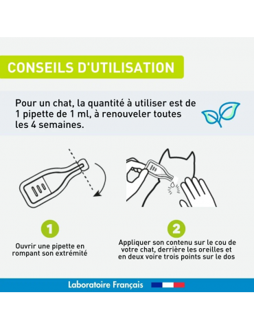 conseils d'utilisation du produit pipette antiparasitaire pour chat vetoform