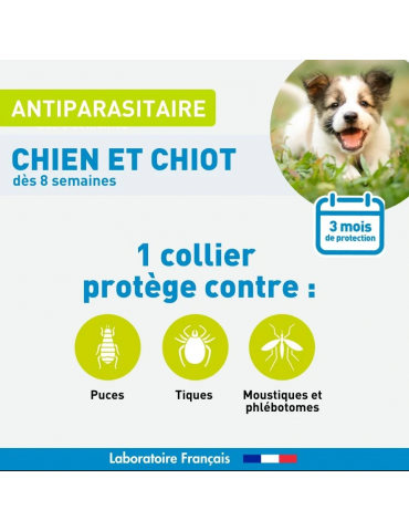 Description du produit collier antiparasitaire pour chiot vetoform