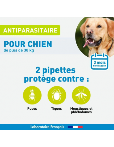 Description du produit pipette antiparasitaire vetoform pour grand chien