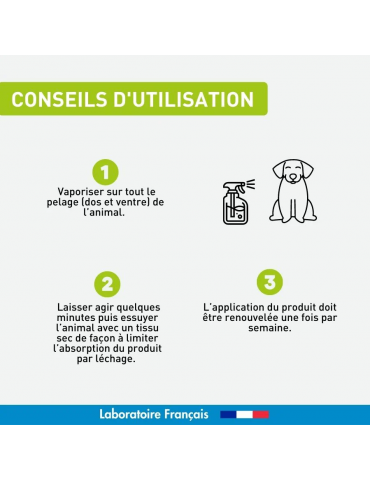 Conseils d'utilisation du produit lotion insectifuge en spray vetoform