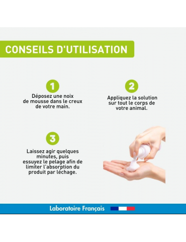 Conseils d'utilisation du produit Mousse Insectifuge Vetoform