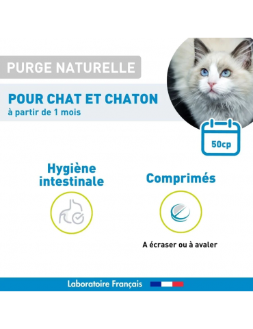 Description du produit purge naturelle Vetoform chat 50 comprimés