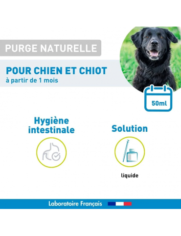 Description du produit purge naturelle chien vetoform en solution buvable