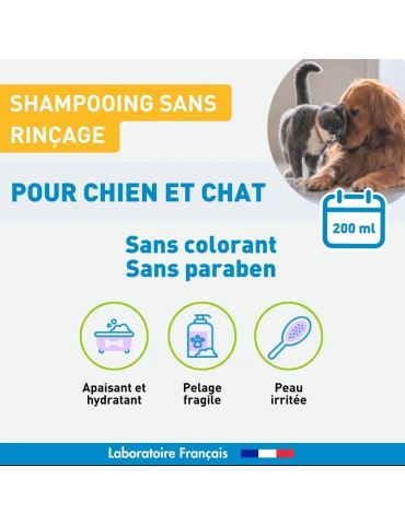 Description du produit shampooing sans rinçage vetoform