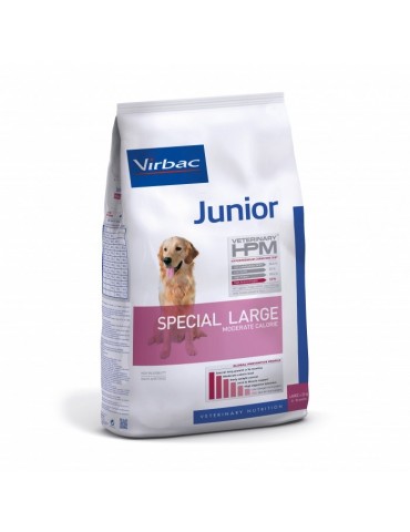 Sac de croquettes pour chiot Virbac Veterinary HPM Junior Spécial Large de 12kg