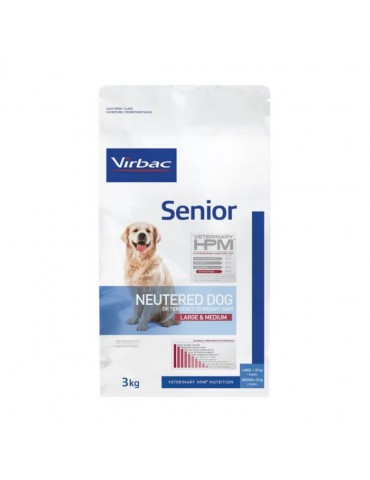 Sac de croquettes pour chien Virbac Veterinary HPM Senior Neutered Large & Medium de 3 kg