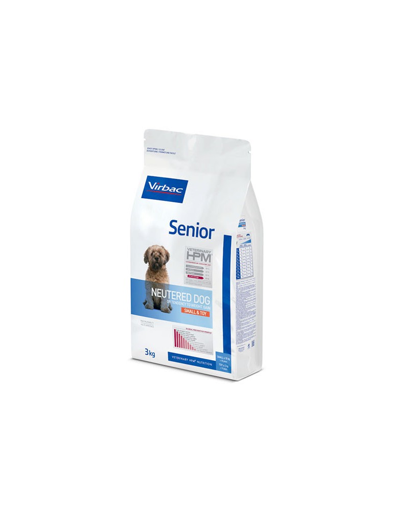 Sac de croquettes pour petit chiens Virbac Veterinary HPM Senior Neutered Small & Toy de 3kg