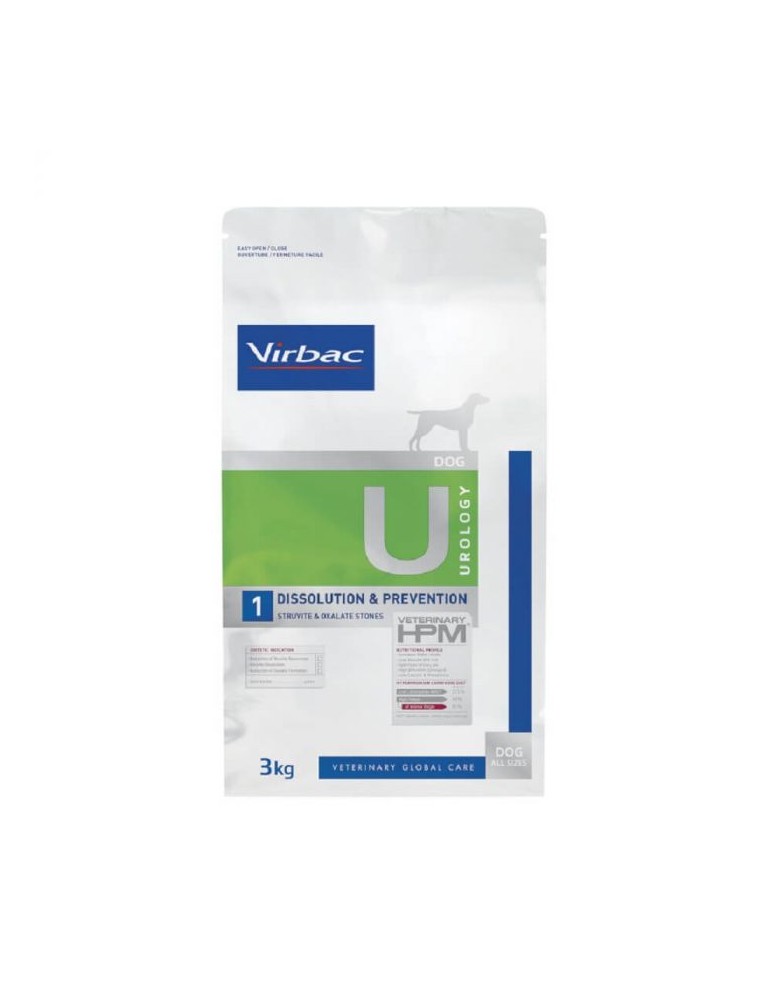 sac de croquettes pour chien Virbac Veterinary HPM Urology Dissolution & Prevention de 3kg