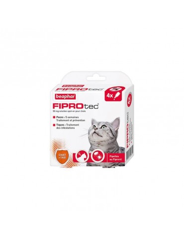 FIPROtec Pipettes Antiparasitaires Au Fipronil Chats