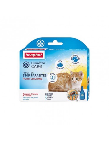 Diméthicare Pipettes Stop Parasites Chatons