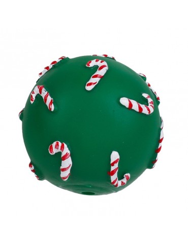Balle verte pour chien avec des sucres d'orge