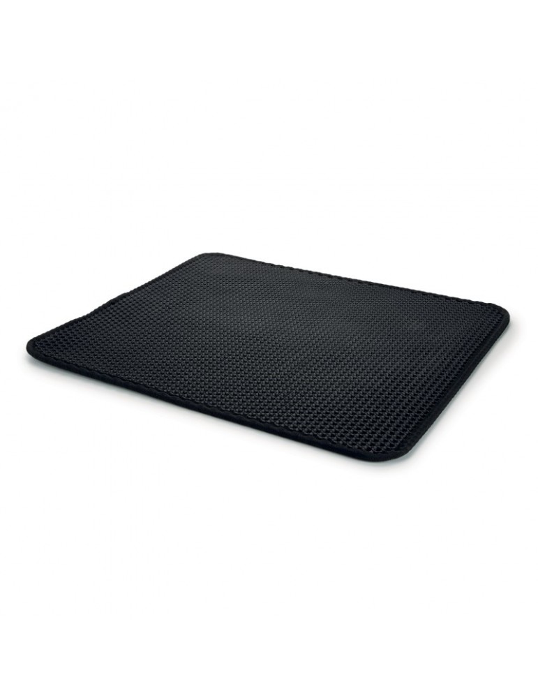 Tapis noir pour Maison de Toilette chat