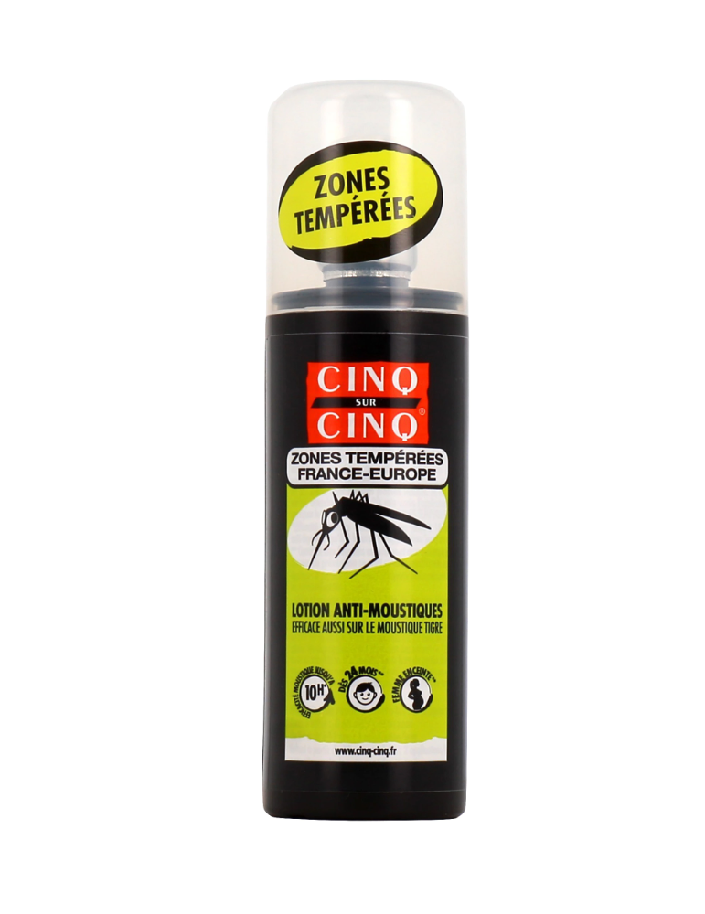 Spray Anti-Moustiques Zones Tempérées Cinq sur Cinq