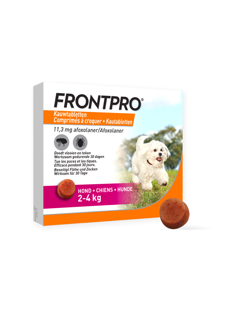 FRONTPRO® Protection Puces et Tiques pour Chiens sans Ordonnance