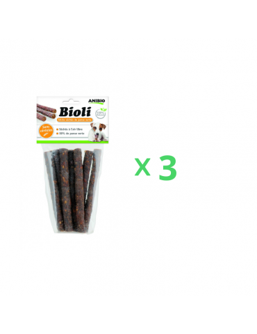 Friandises Bioli Anibio Lot de 3 à la panse verte