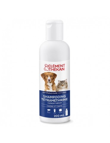 Shampooing Clément Thekan à la Tétraméthrine pour Chien et Chat de 200 ml