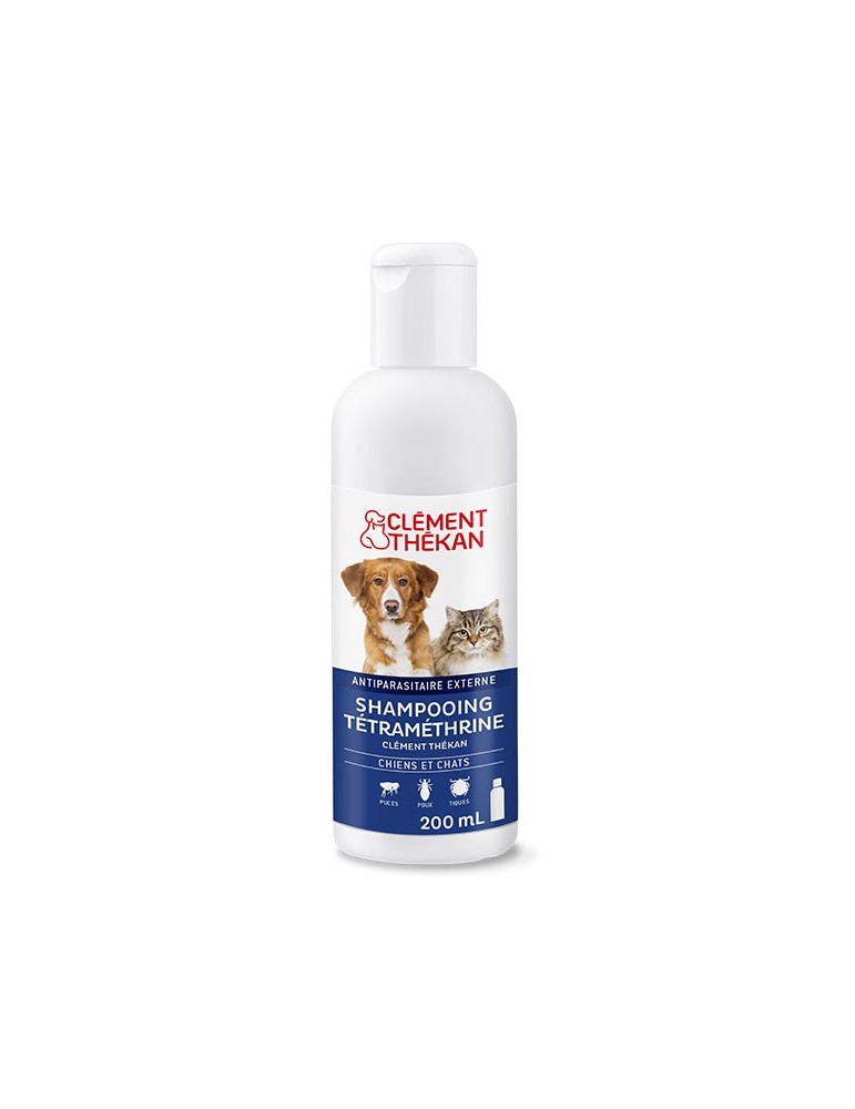 Shampooing Clément Thekan à la Tétraméthrine pour Chien et Chat de 200 ml