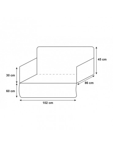 Plan avec dimensions de la housse de coffre