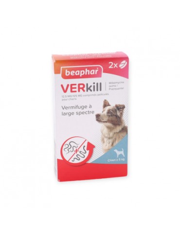Boîte de vermifuge beaphar Verkill pour chien