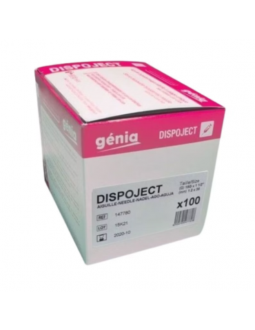 Boîte d'aiguille dispoject rose