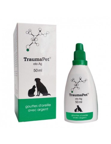 Bouteille et boîte TraumaPet® Oto Ag pour chien