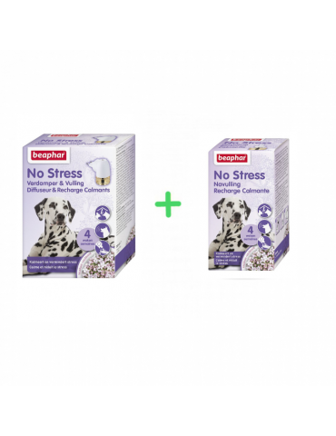 Lot Diffuseur + Recharge No Stress Beaphar pour chien