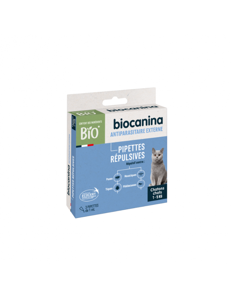 Boîte de 3 pipettes chat biocanina Boîte de 3 pipettes chat biocanina
