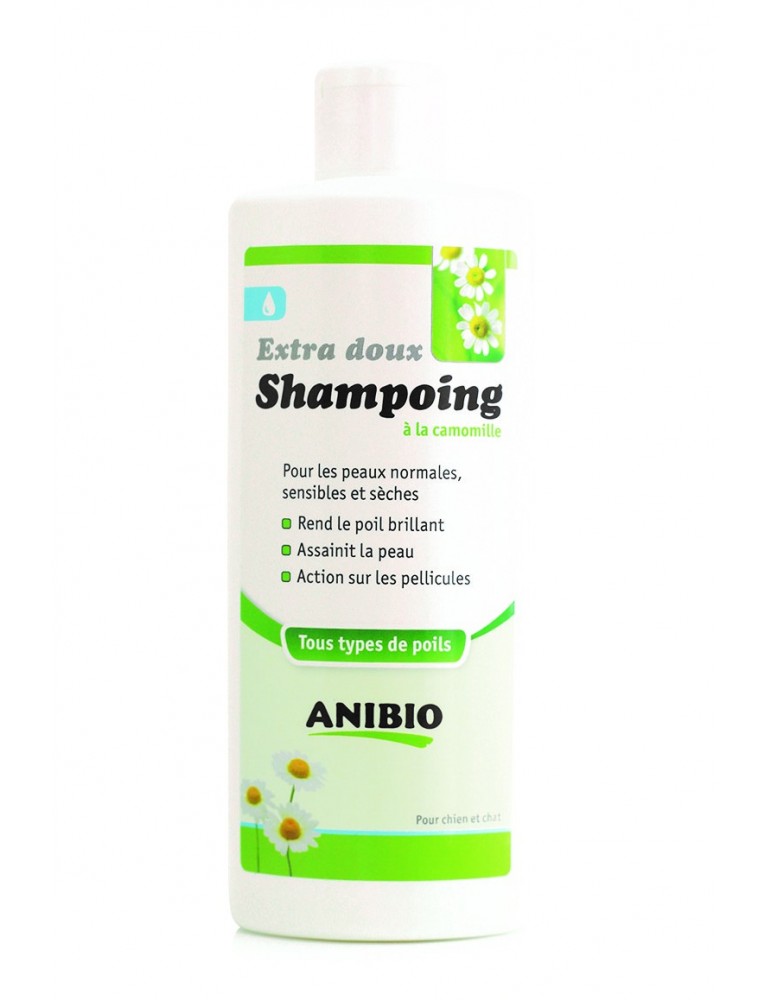 tube de shampoing anibio a la camomille