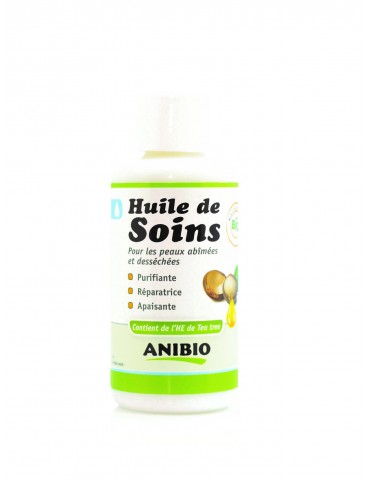 Huile de Soins Pour les peaux abîmées et desséchées Chiens et Chats