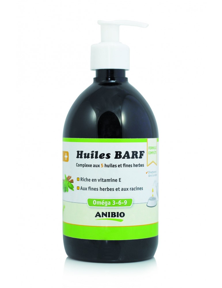 Bouteille anibio huile de barf 500 ml Bouteille anibio huile de barf 500 ml