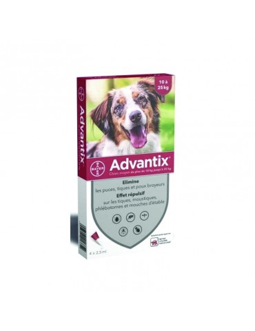 Boîte advantix chien moyen bayer