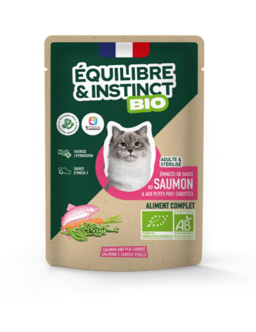 Sachet individuel d'émincé Equilibre & Instinct au Saumon