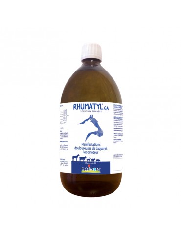 Bouteille de 1L de Rhumatyl Boiron pour grands animaux