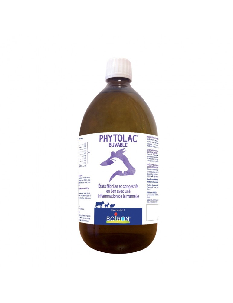 Bouteille de 1 L de Phytolac Boiron pour grand animaux Bouteille de 1 L de Phytolac Boiron pour grand animaux