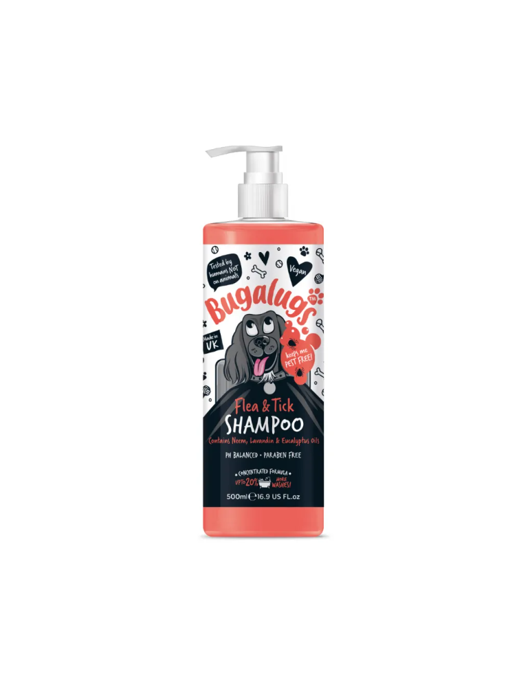 Bouteille de Shampoing Bugalugs Flea & Tick 500 ml