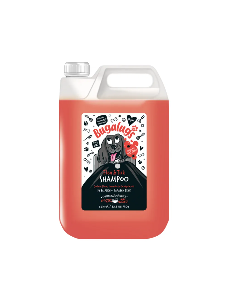 Bidon de Shampoing Bugalugs Flea & Tick 5L