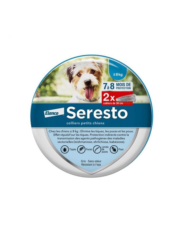 Collier Seresto Petit Chien Elanco (nouveau modèle)
