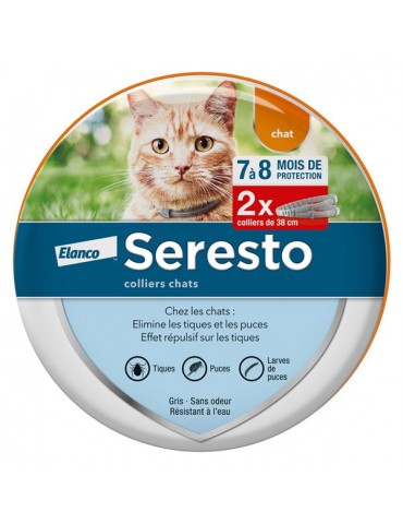 lot de 2 boîte seresto Elanco (nouveau modèle)